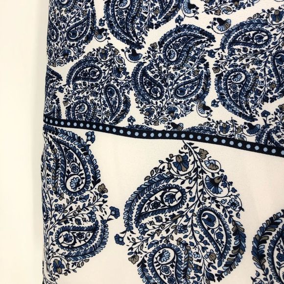 Lulus Taj Mahal Tour Blue Print Shift Mini Dress size XS Short Sleeve Cutout - Picture 6 of 13